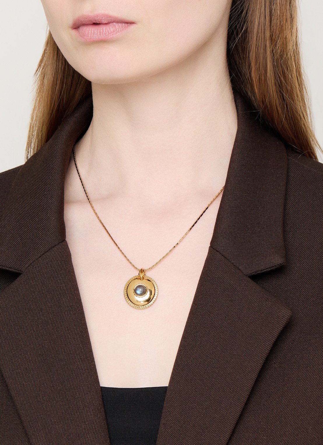 Isabel Marant Lam ketting met hanger - voorkant 2 goud