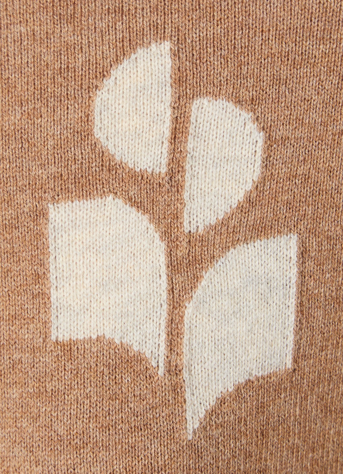Isabel Marant Lanta fijngebreide trui in wolblend met ingebreide logo - detail 3 camel