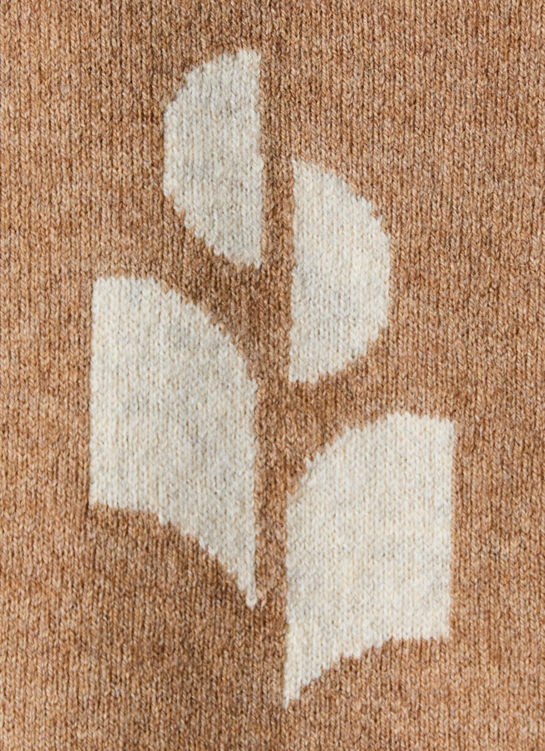 Isabel Marant Lanya fijngebreid vest in wolblend met ingebreid logo - detail 3 camel