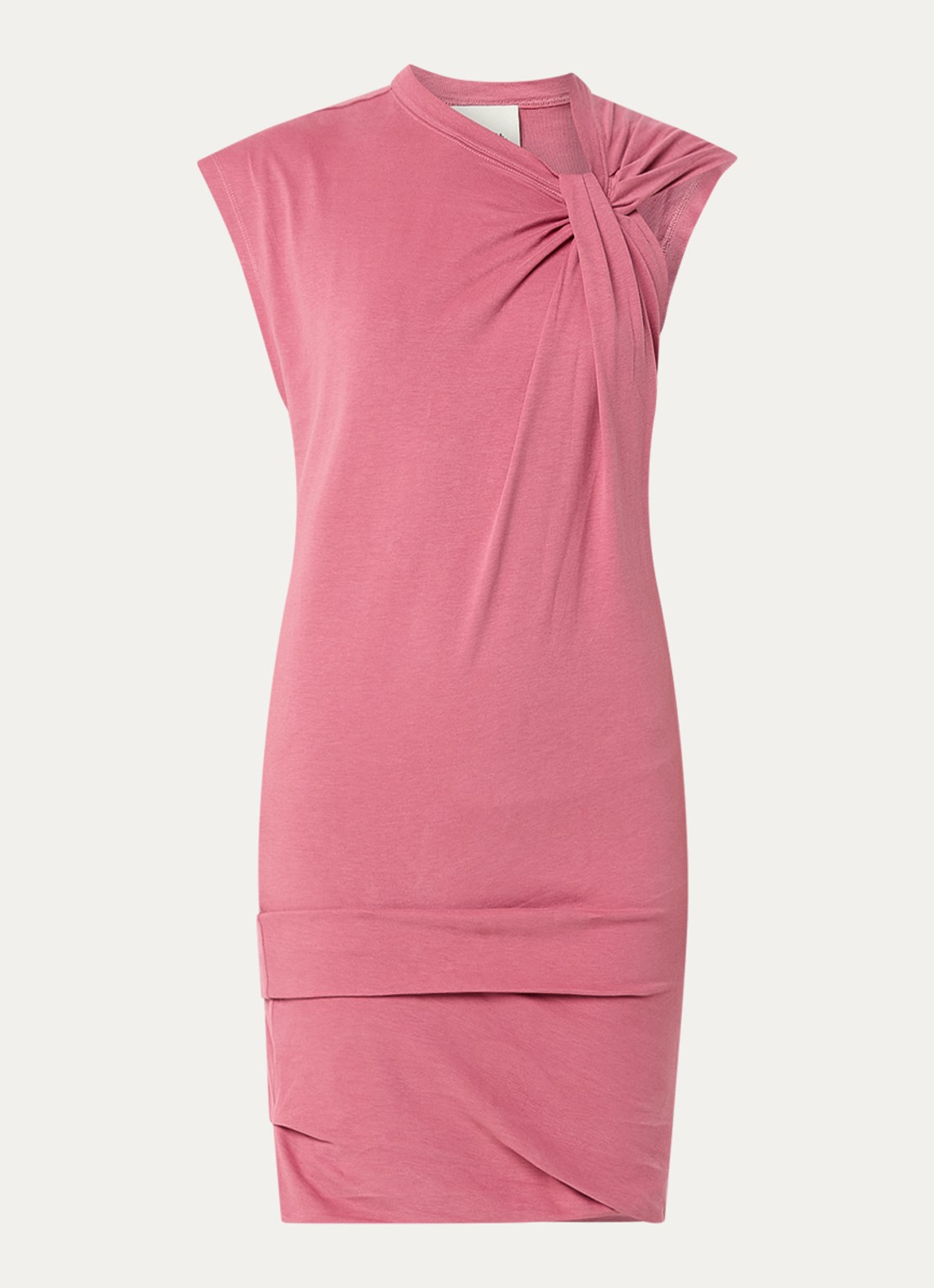 Isabel Marant Leany mini jurk met plooidetail - voorkant 2 roze