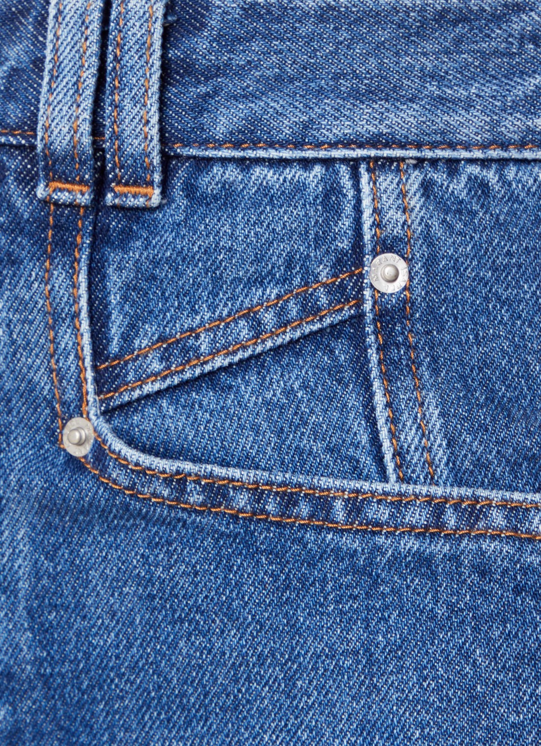Isabel Marant Lemony high waist wide fit jeans met medium wassing - detail 2 indigo