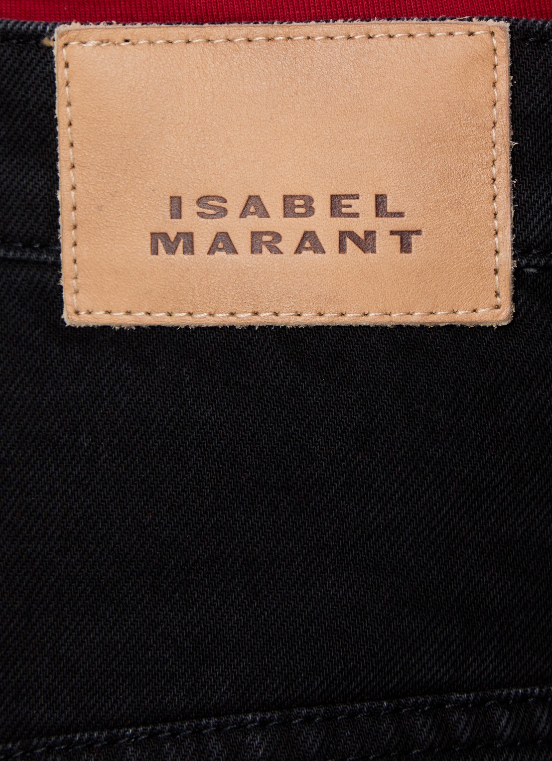 Isabel Marant Lemony high waist wide leg jeans met steekzakken - detail 4 zwart