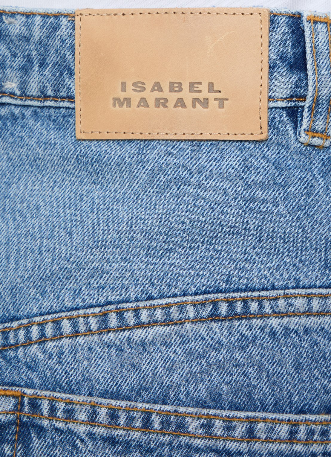 Isabel Marant Lemony high waist wide leg jeans met steekzakken - detail 4 indigo