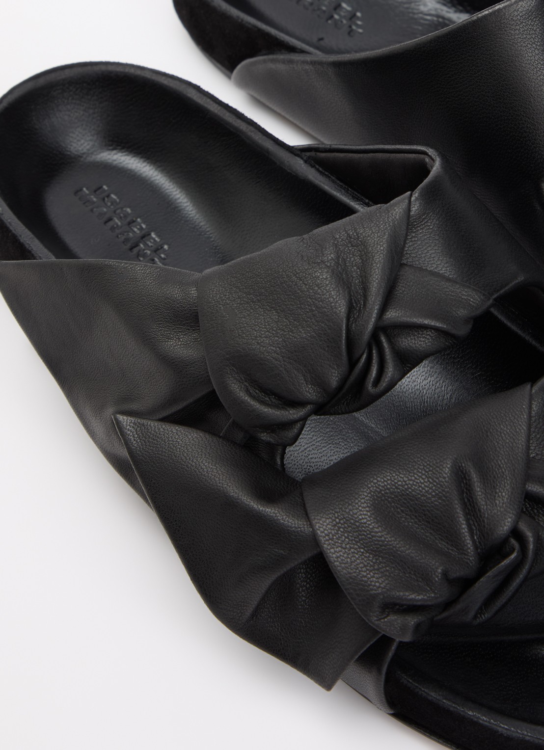 Isabel Marant Lennyo sandaal van lamsleer met strikdetail - detail 6 zwart