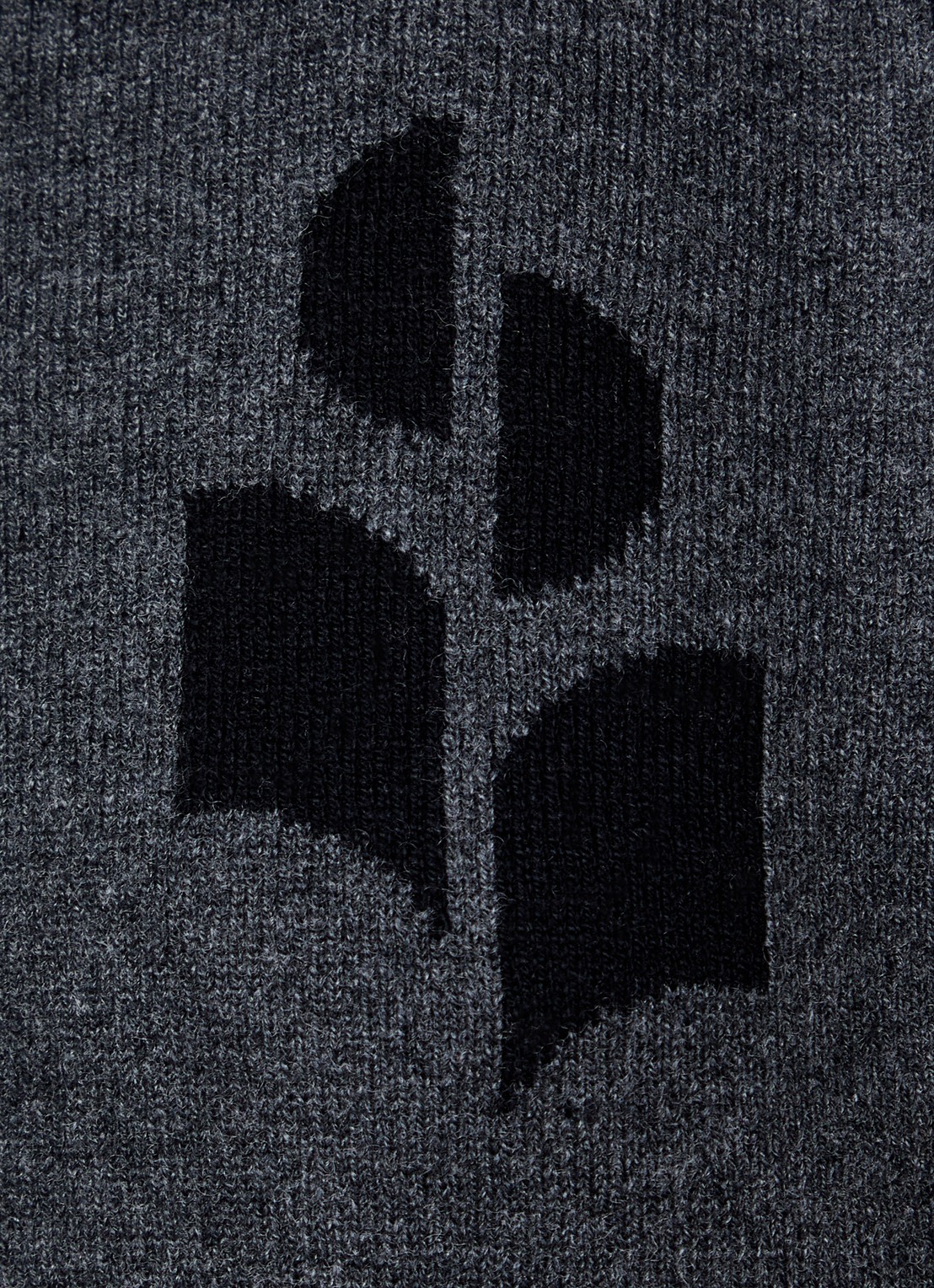 Isabel Marant Loriby sweater in wolblend met logo - detail 2 antraciet