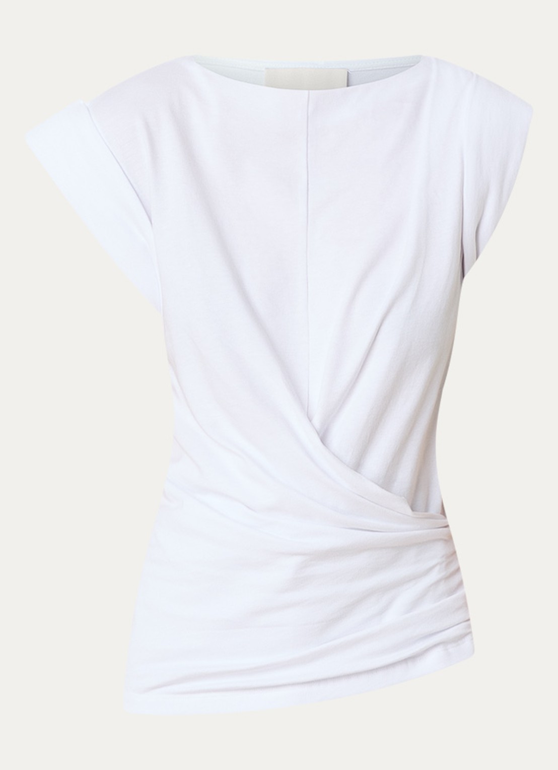 Isabel Marant Maisan top met asymmetrische zoom - voorkant 3 wit