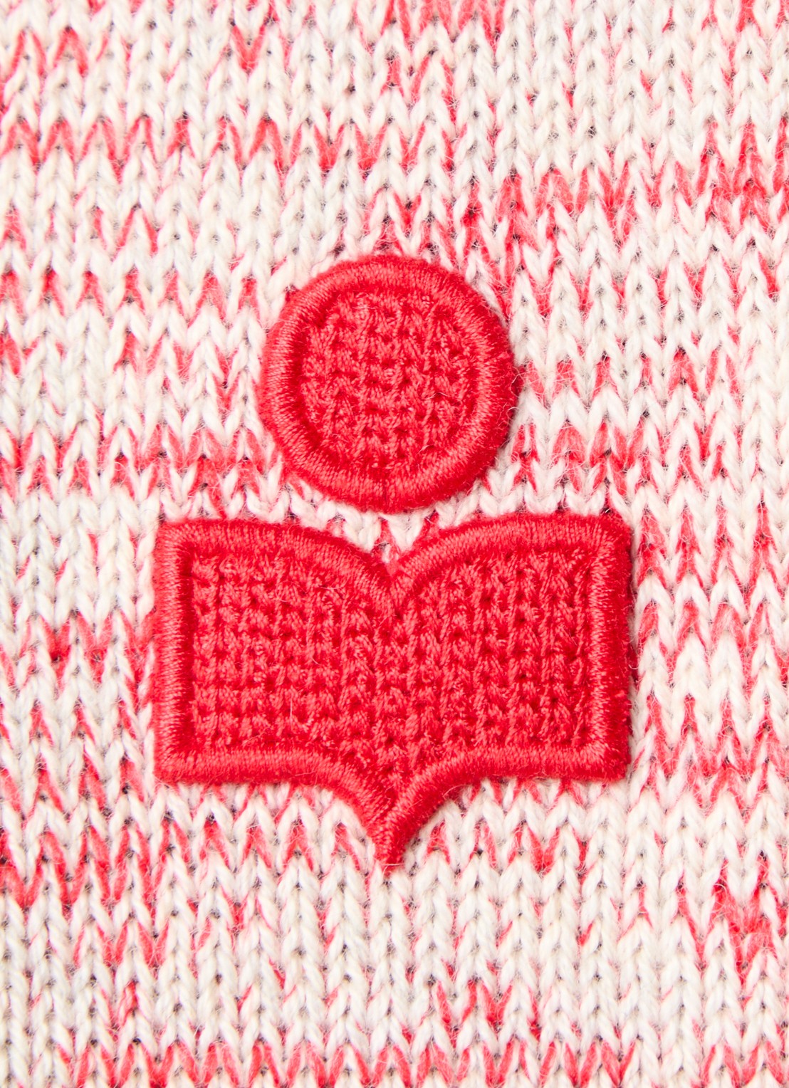 Isabel Marant Masan grofgebreide trui in wolblend met gemêleerd dessin - detail 3 rood