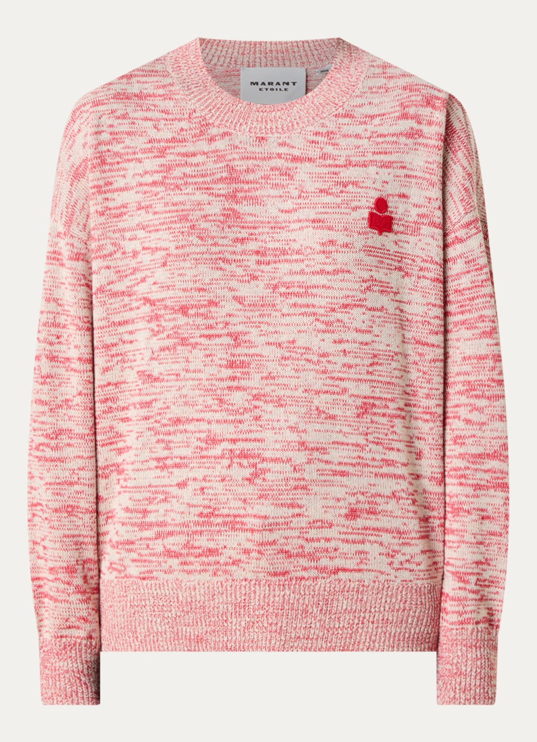 Isabel Marant Masan grofgebreide trui in wolblend met gemêleerd dessin - voorkant 4 rood