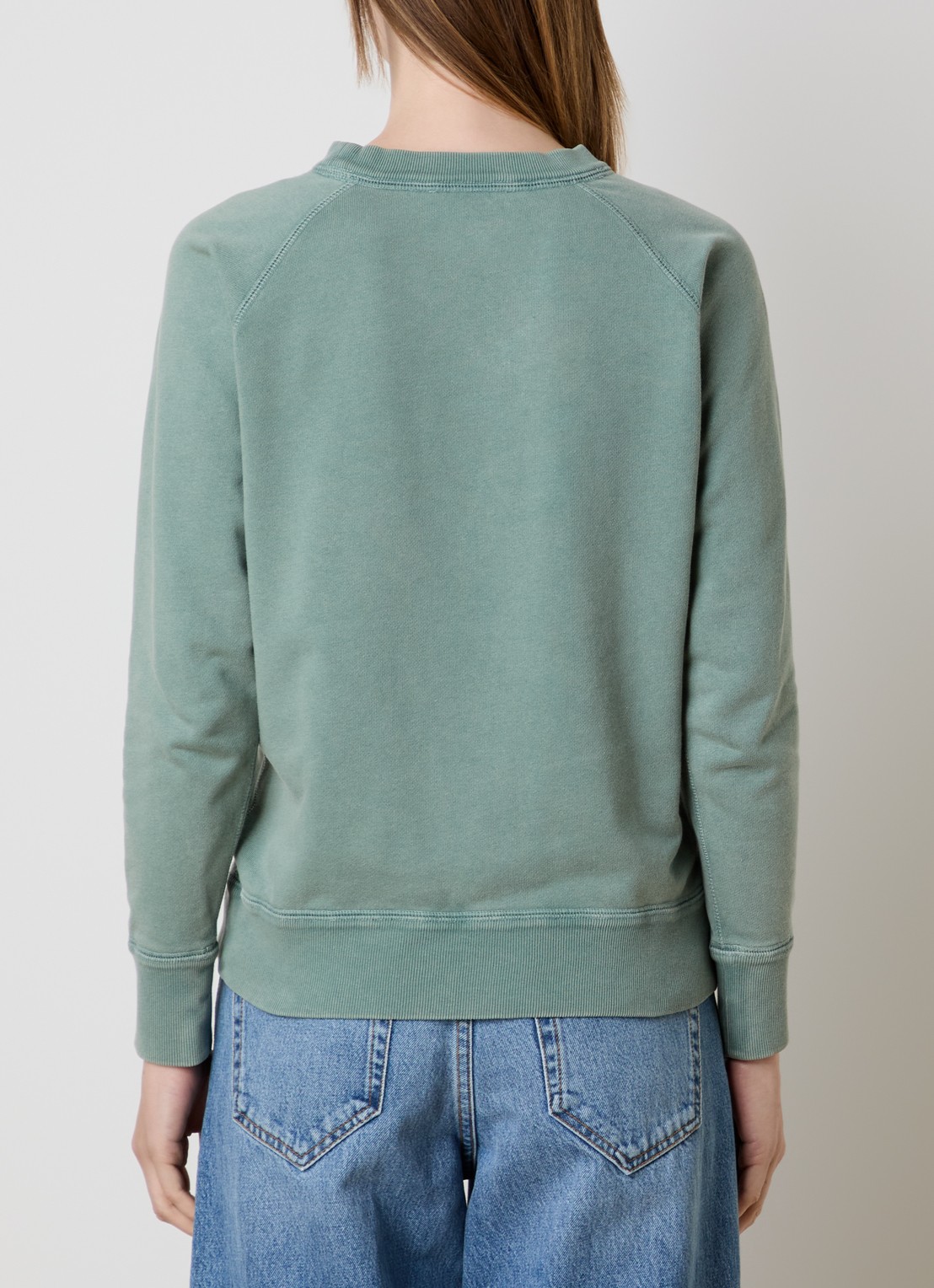 Isabel Marant Millyny sweater met flock logoprint - achterkant 3 groen