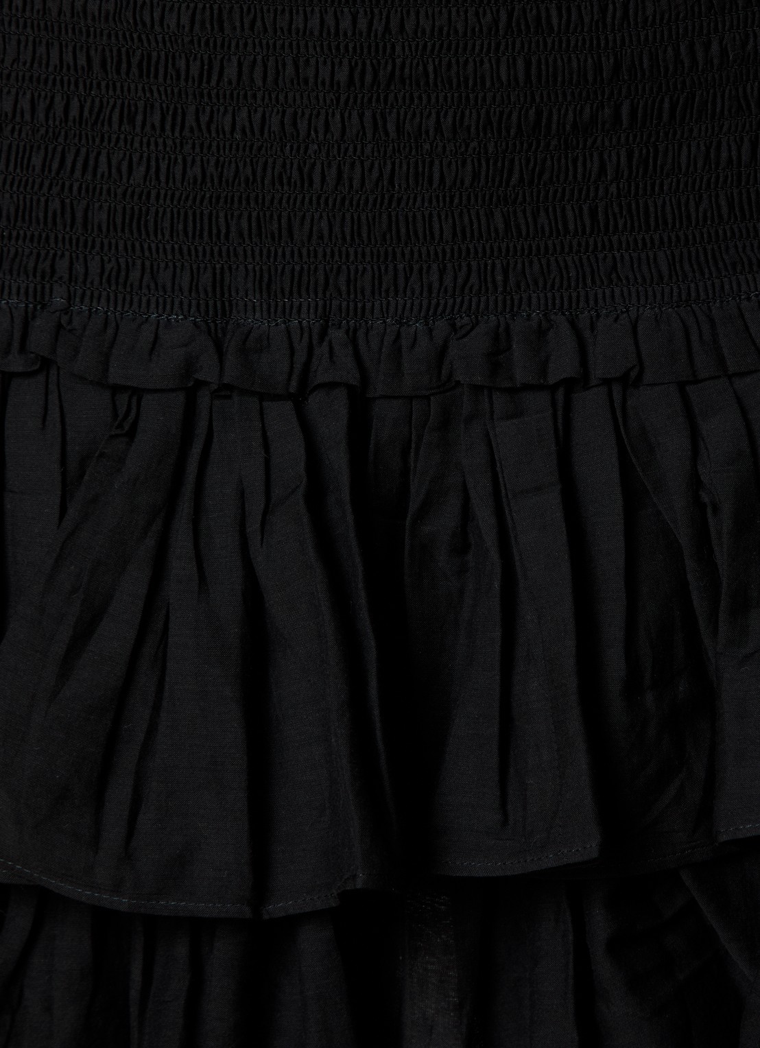Isabel Marant Minirok met smockwerk en ruches - detail 4 zwart