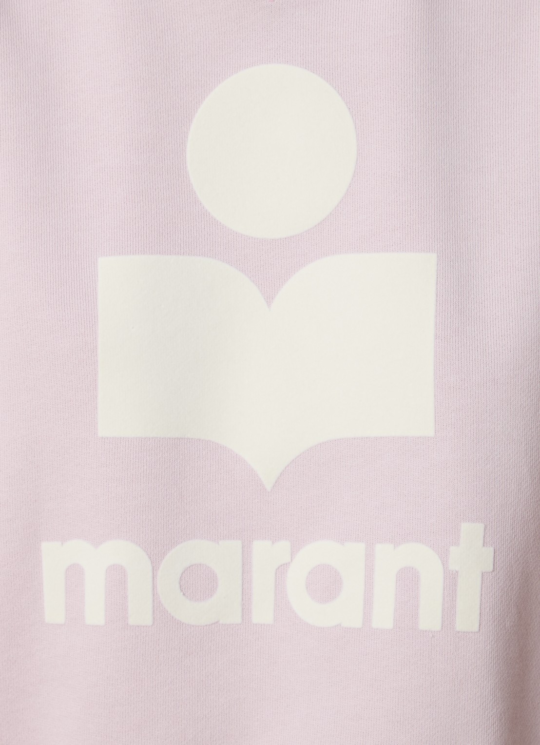 Isabel Marant Moby sweater met flock logoprint  - detail 3 lichtroze