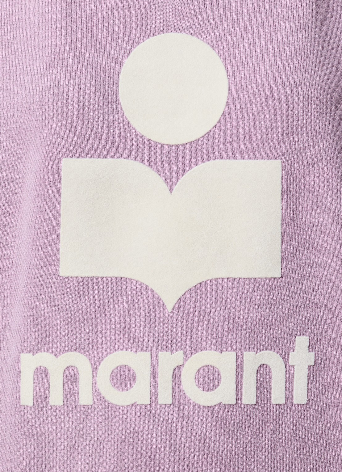 Isabel Marant Moby sweater met opstaande kraag en flock logoprint - detail 3 oudroze