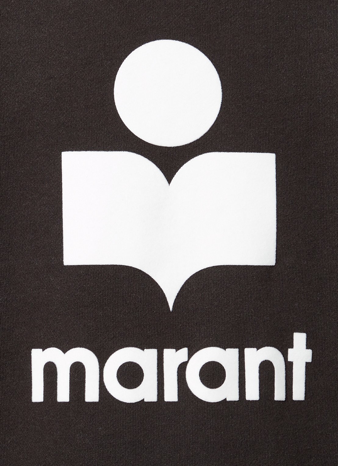 Isabel Marant Mobyli sweater met flock logoprint - detail 2 antraciet