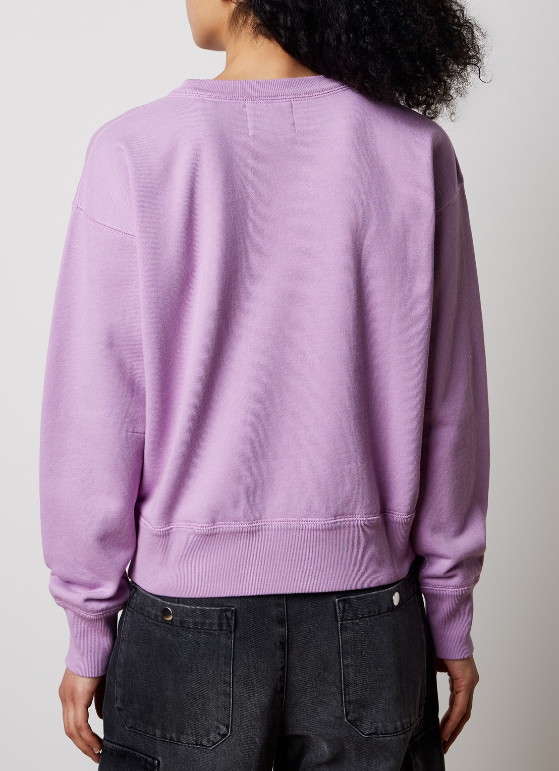 Isabel Marant Mobyli sweater met flock logoprint - achterkant 3 lila