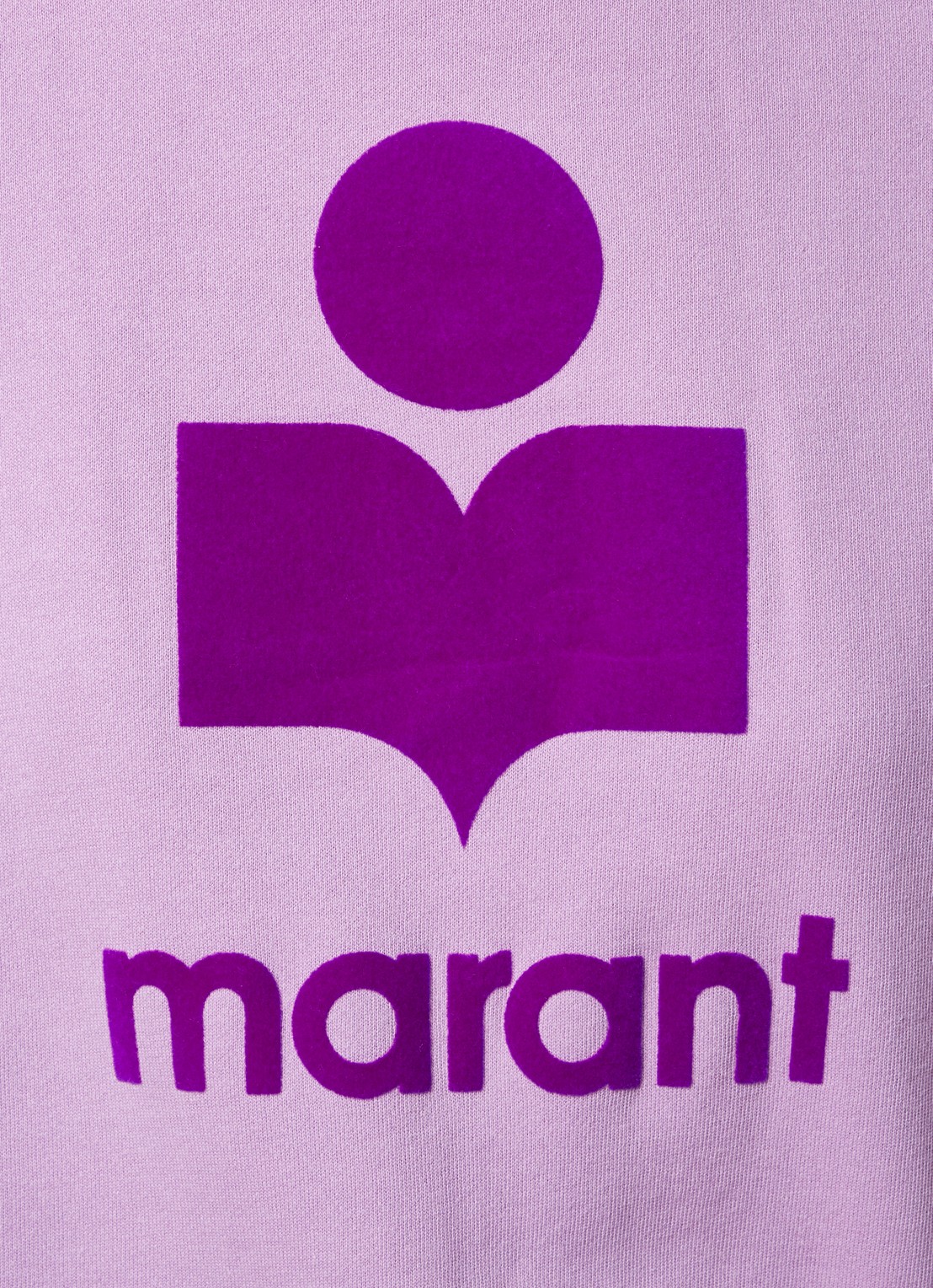 Isabel Marant Mobyli sweater met flock logoprint - detail 5 lila