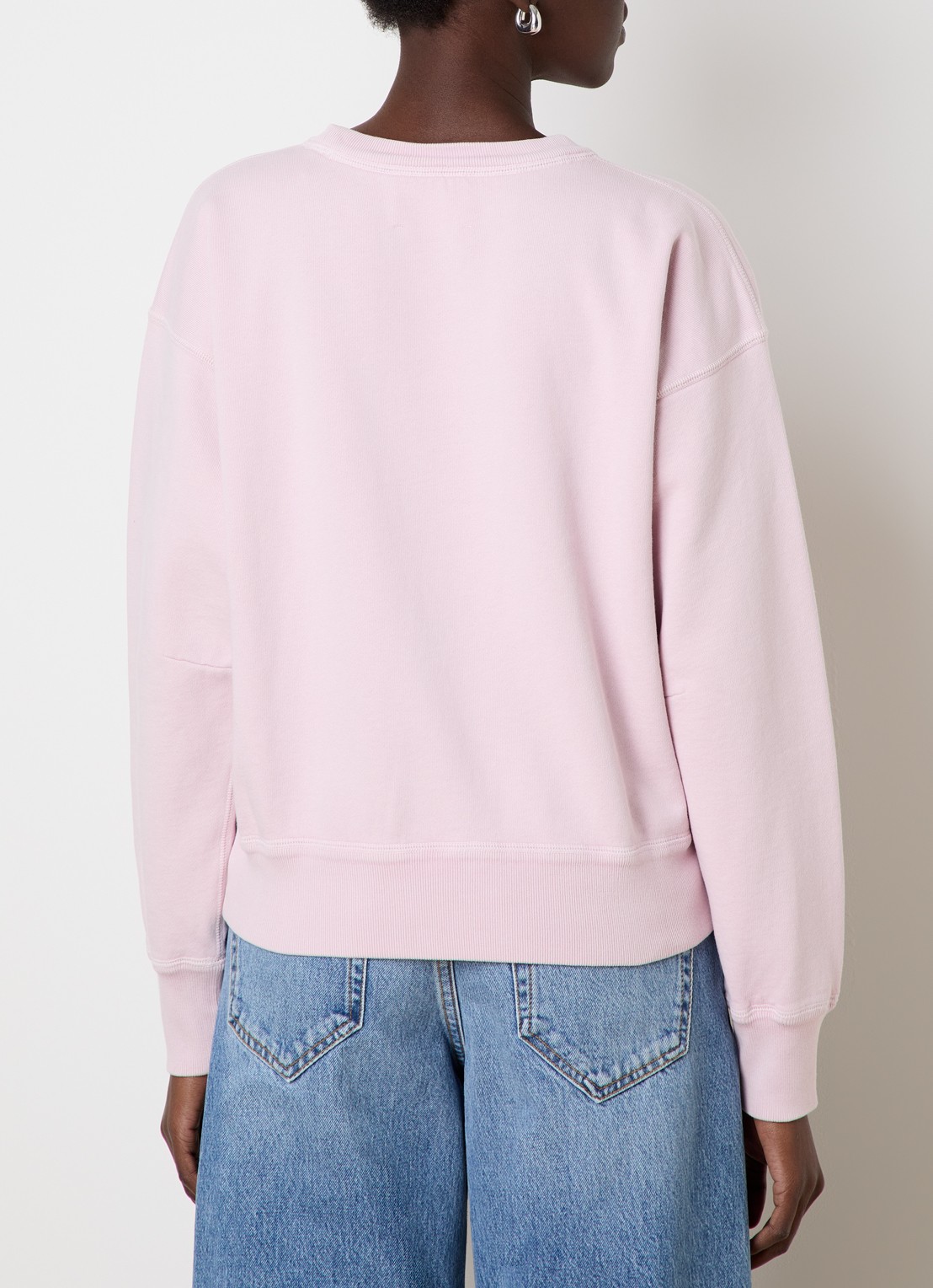 Isabel Marant Mobyli sweater met logoprint - achterkant 3 lichtroze