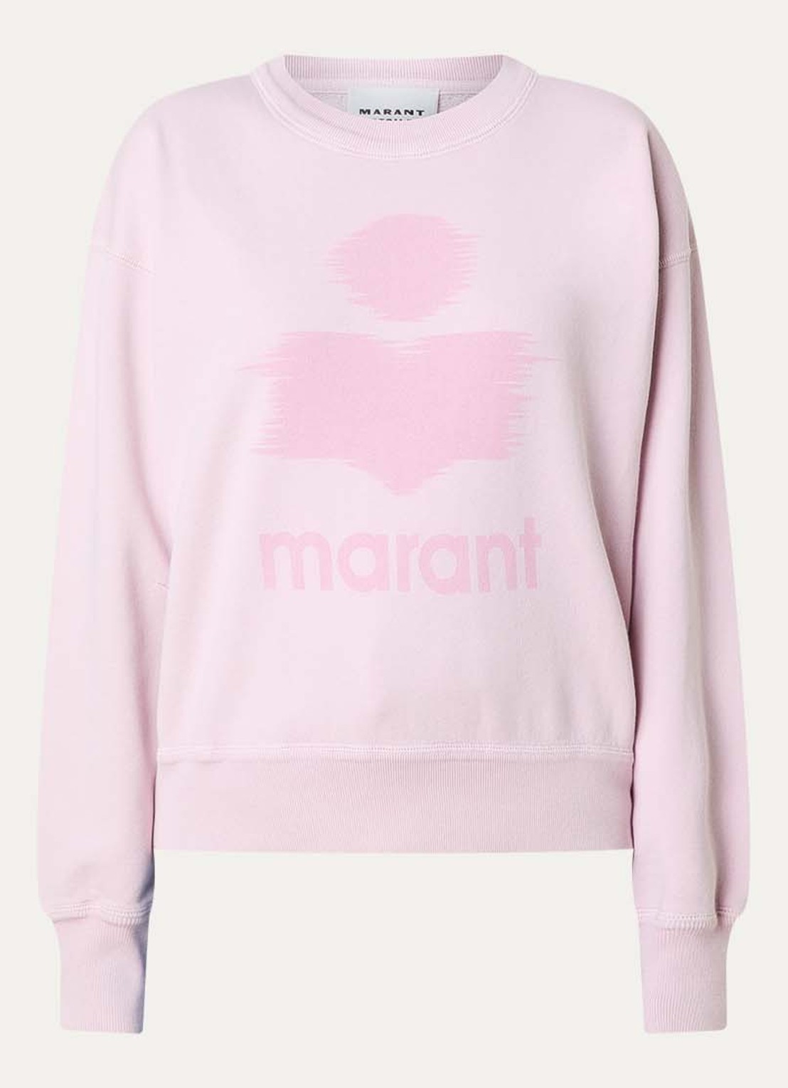 Isabel Marant Mobyli sweater met logoprint - voorkant lichtroze