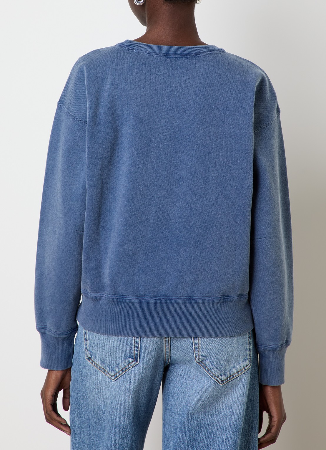 Isabel Marant Mobyli sweater met logoprint - achterkant 3 indigo