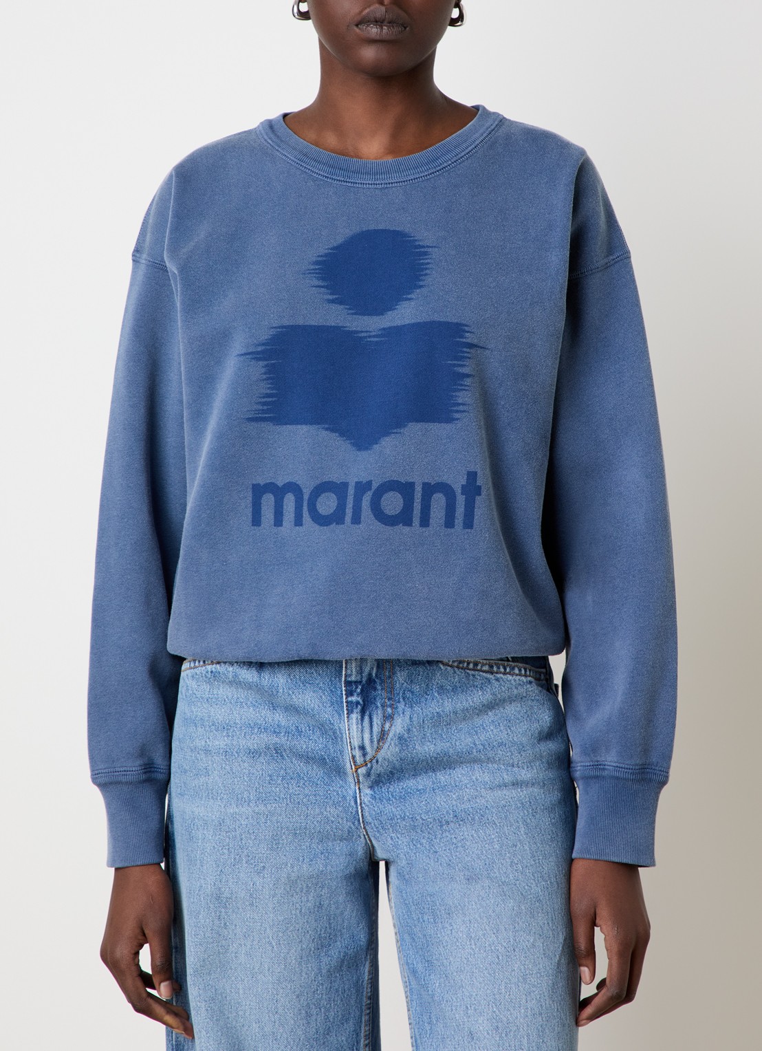 Isabel Marant Mobyli sweater met logoprint - detail 4 indigo