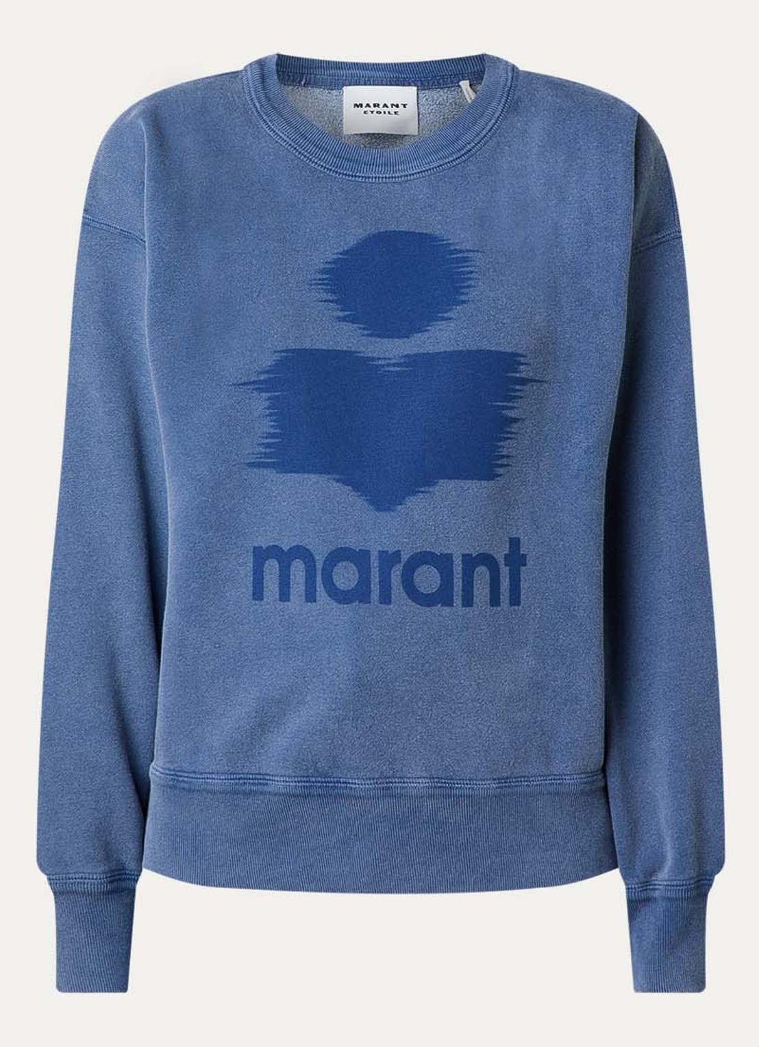 Isabel Marant Mobyli sweater met logoprint - voorkant indigo
