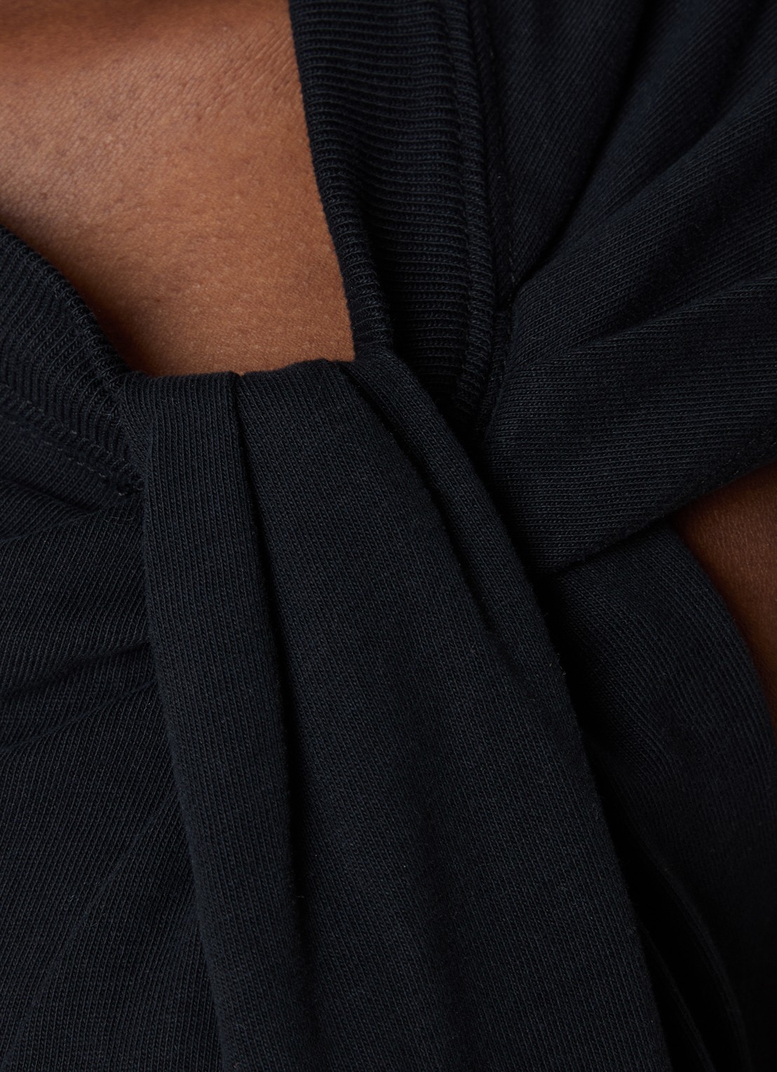 Isabel Marant Nayda T-shirt van  katoen met asymmetrische hals  - detail 3 zwart