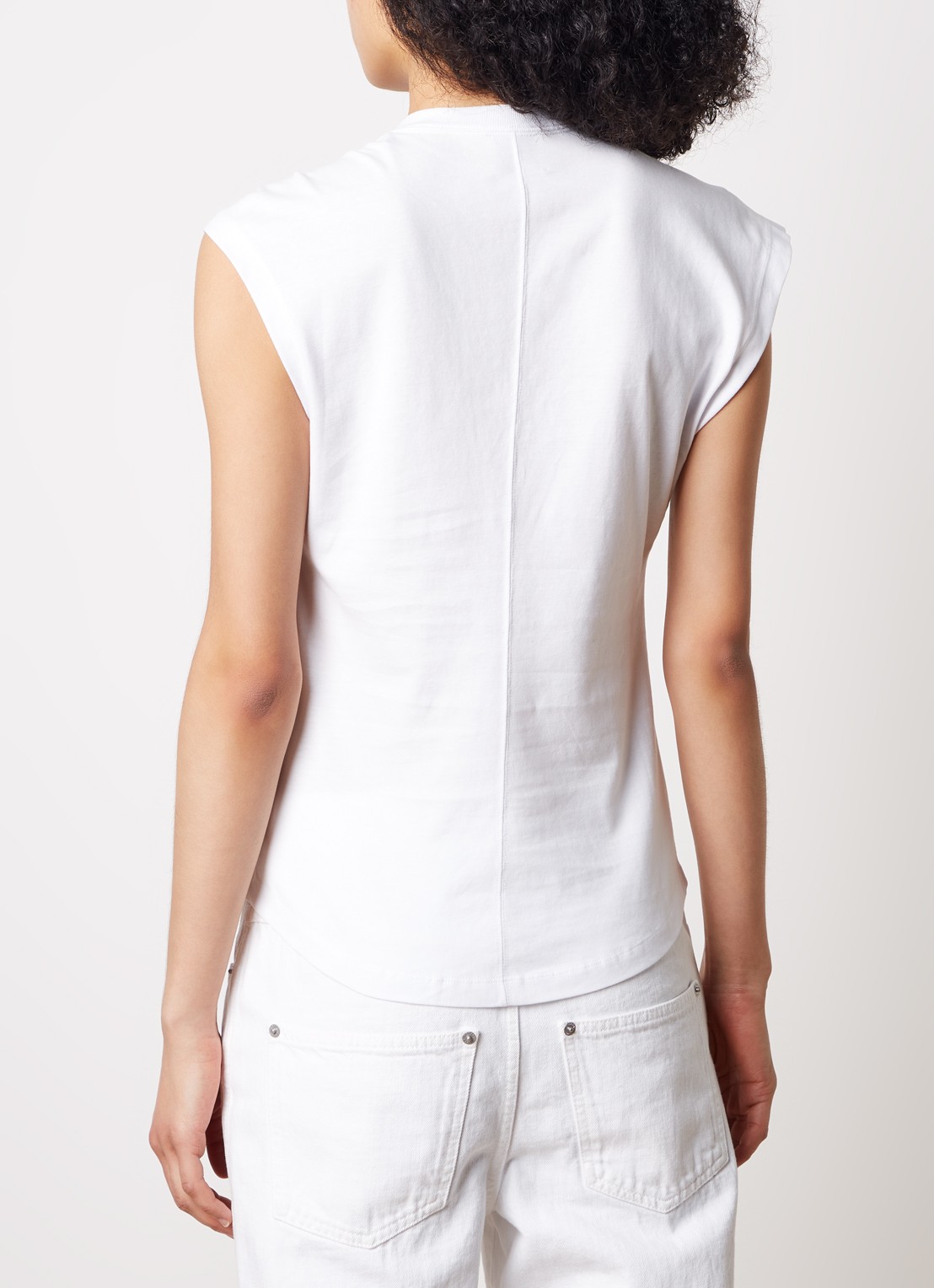 Isabel Marant Nayda top met knoopdetail - achterkant 5 wit