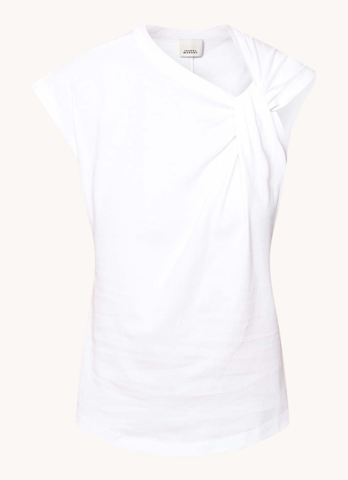Isabel Marant Nayda top met knoopdetail - voorkant wit
