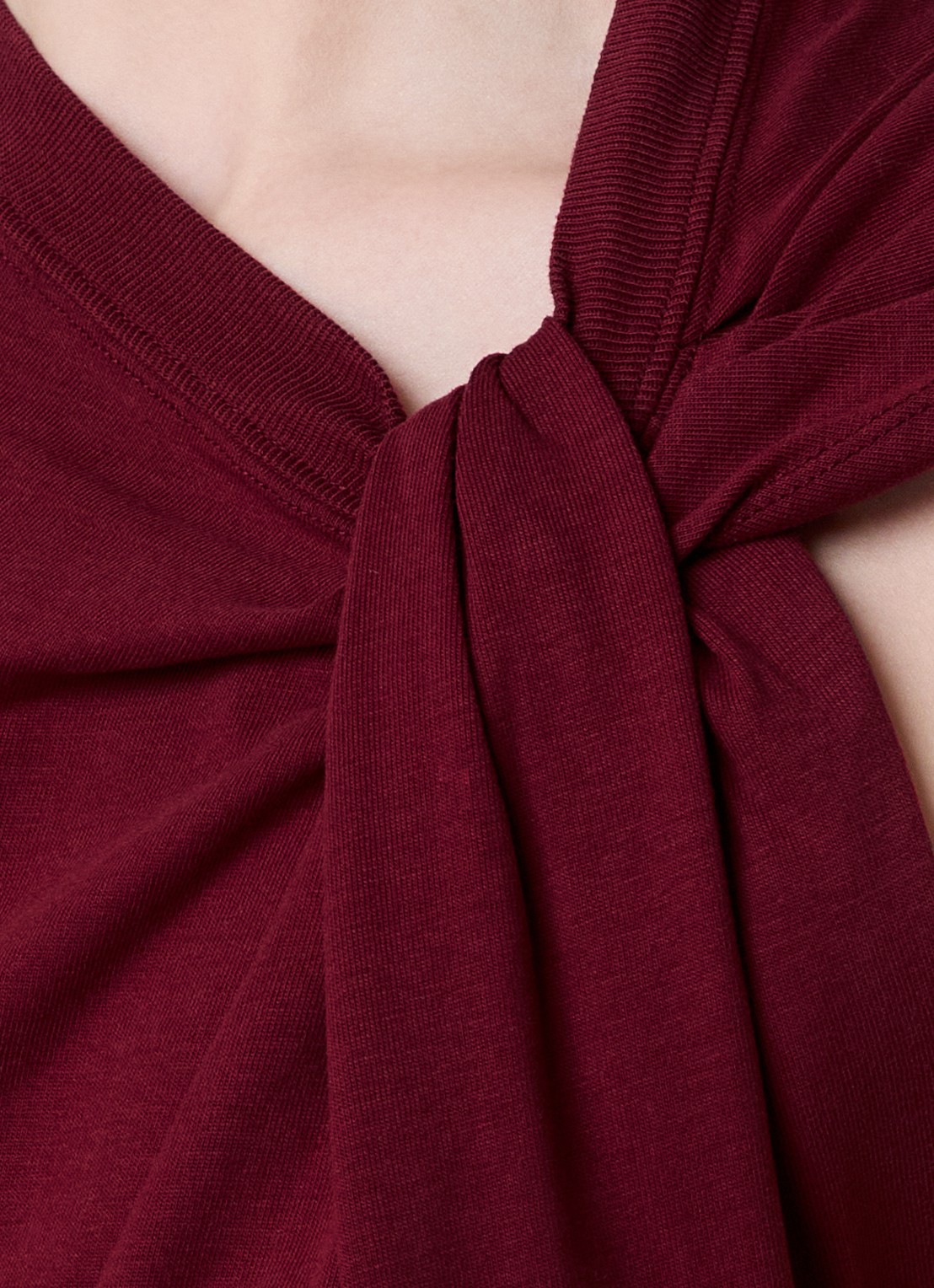 Isabel Marant Nayda top met knoopdetail - detail 2 cranberryrood