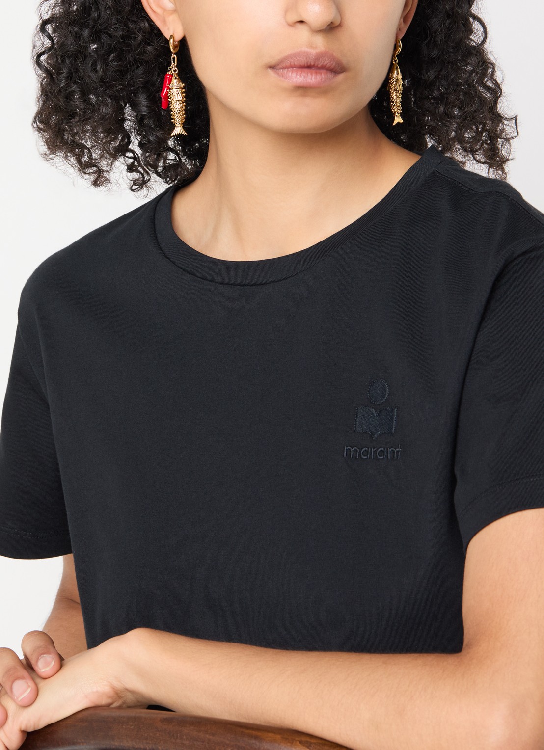 Isabel Marant New River oorringen met hanger - voorkant 3 goud