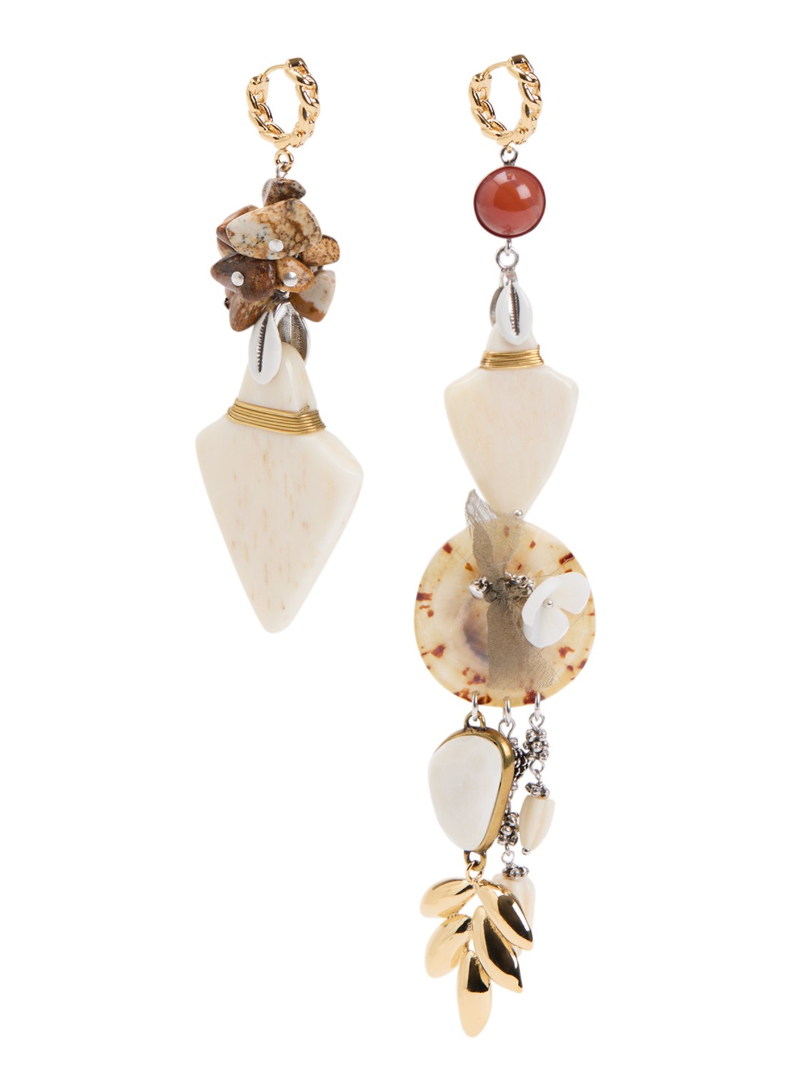 Isabel Marant Oorringen met hanger - voorkant gebroken wit