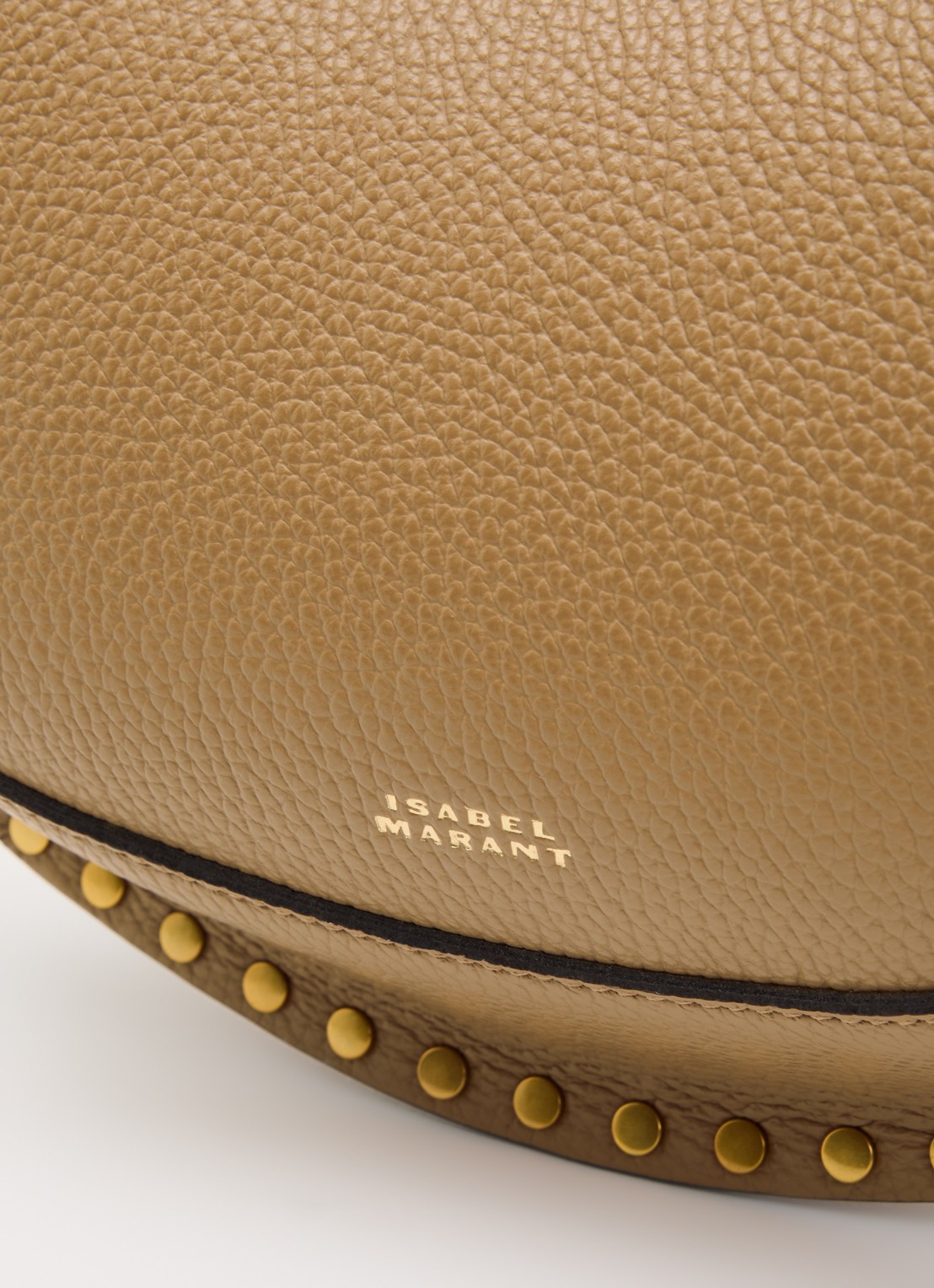 Isabel Marant Oskan Moon schoudertas van leer met studs en verstelbare schouderriem - detail 5 beige