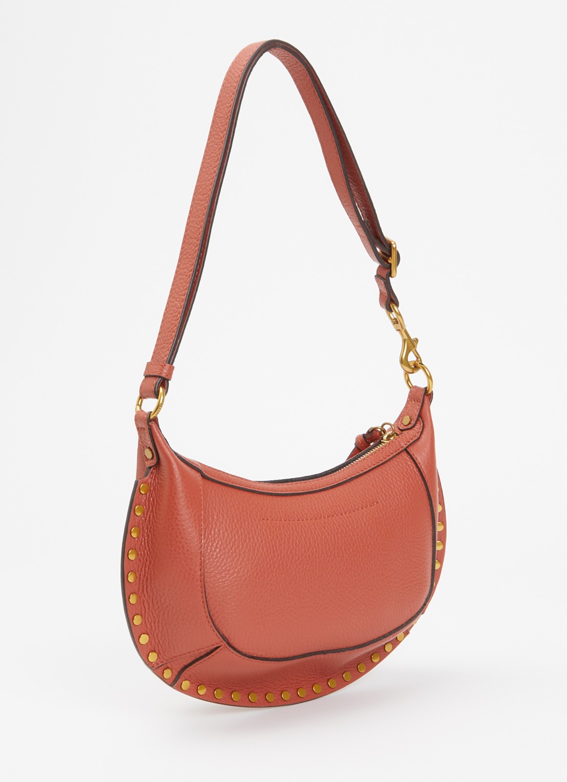 Isabel Marant Oskan Moon schoudertas van leer met studs - achterkant 2 beige