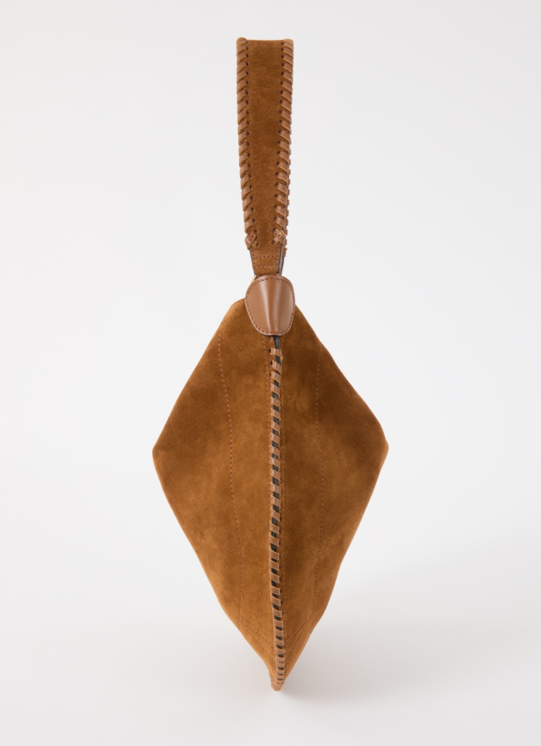 Isabel Marant Oskan schoudertas van kalfssuède met uitneembaar etui - detail 5 cognac
