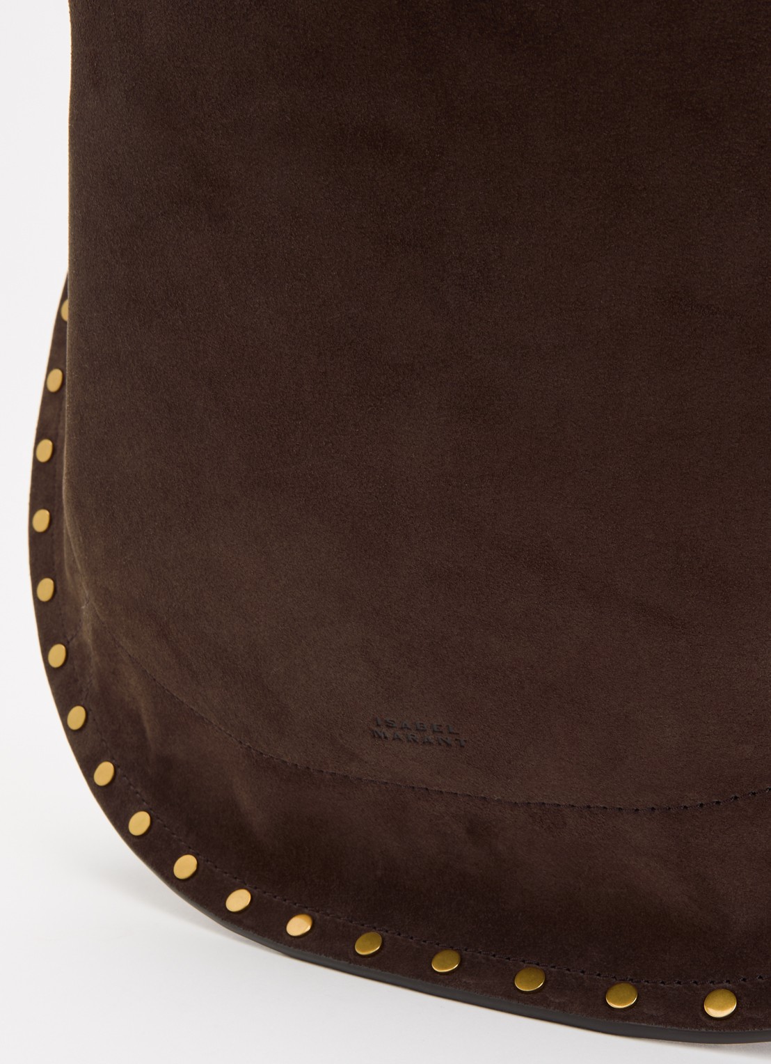 Isabel Marant Oskan schoudertas van kalfssuède - detail 5 donkerbruin