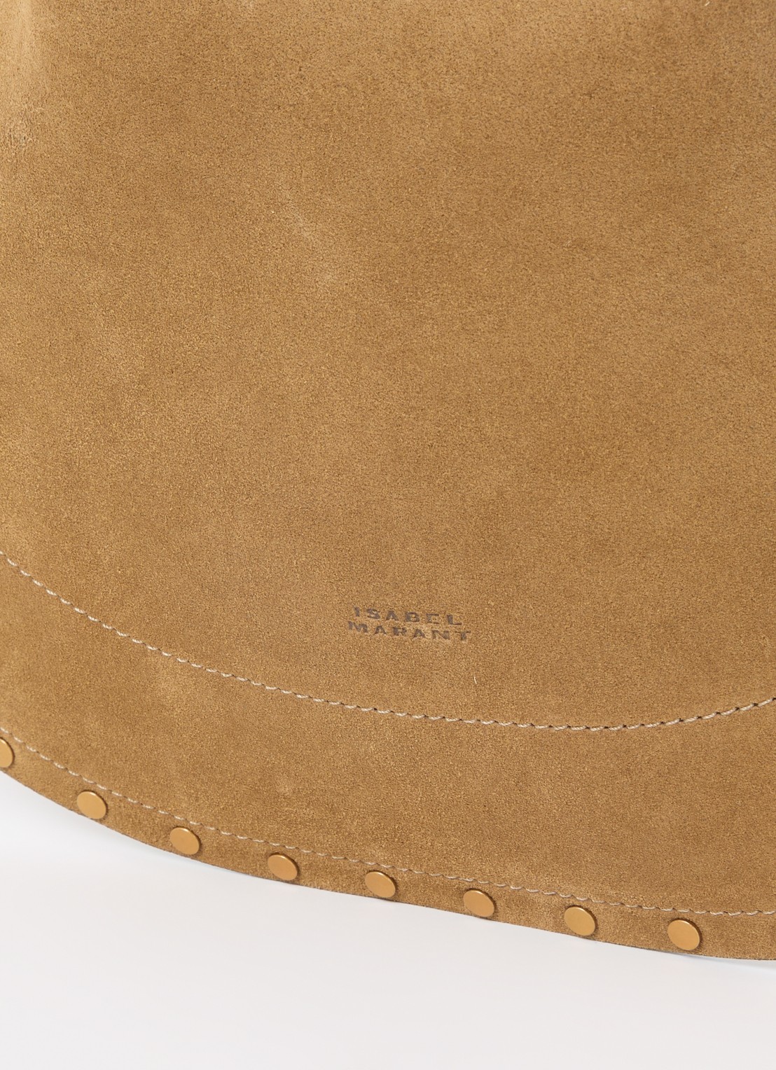 Isabel Marant Oskan shopper van kalfssuède met uitneembaar etui - detail 3 zand
