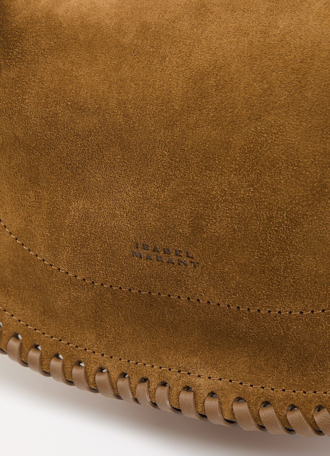 Isabel Marant Oskan Soft crossbodytas van kalfssuède - detail 4 cognac