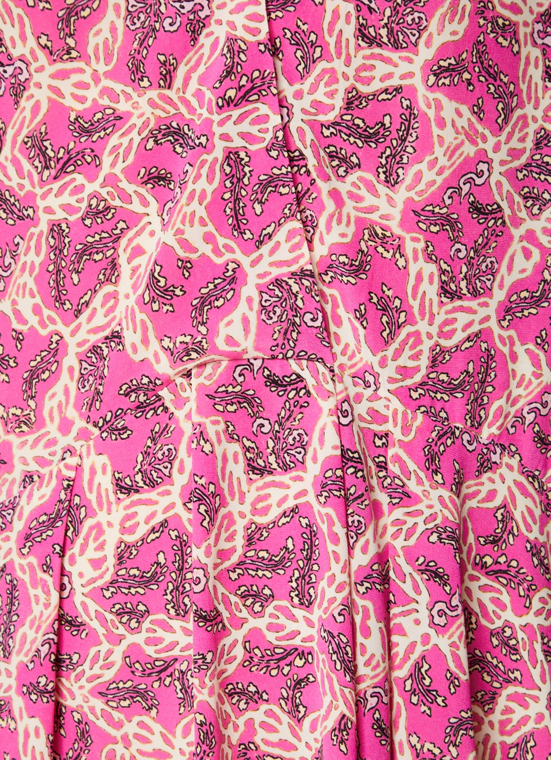 Isabel Marant Patel midi jurk in zijdeblend met print - detail 5 roze