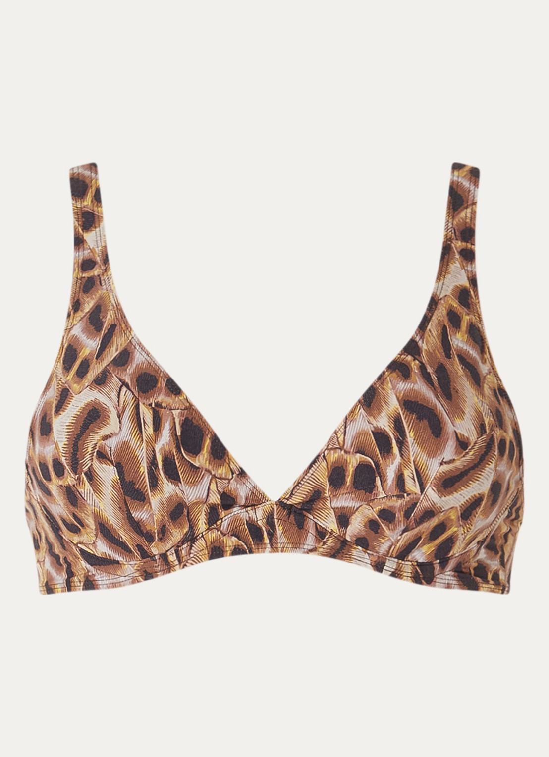 Isabel Marant Petra bikinitop met print - voorkant okergeel