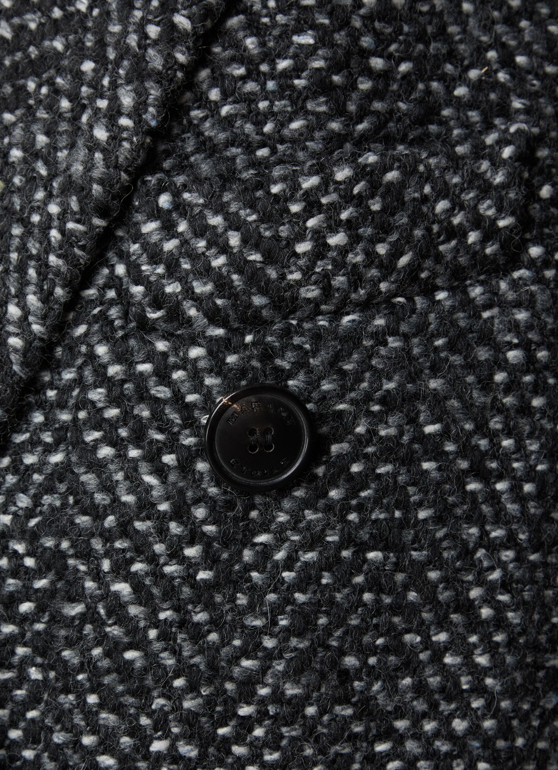Isabel Marant Pilda double-breasted mantel in wolblend met klepzakken - detail 2 antraciet