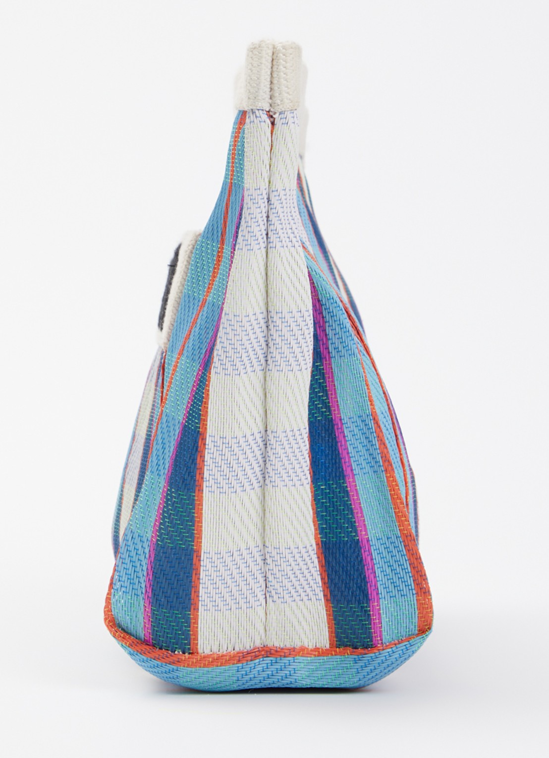 Isabel Marant Powden etui met ruitdessin en logo - detail 2 blauwgrijs