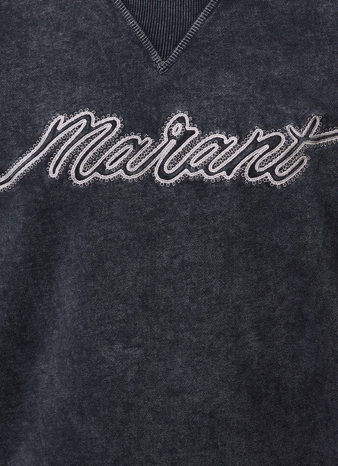 Isabel Marant Rise sweater met logoborduring - detail 2 antraciet