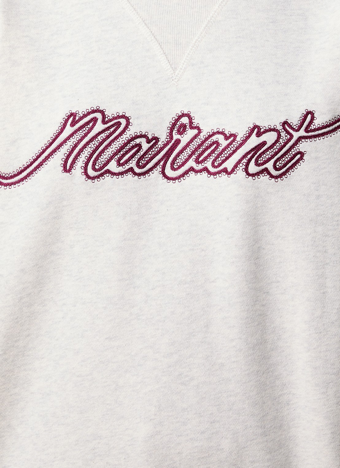 Isabel Marant Rise sweater met logoborduring - detail 3 lichtgrijs