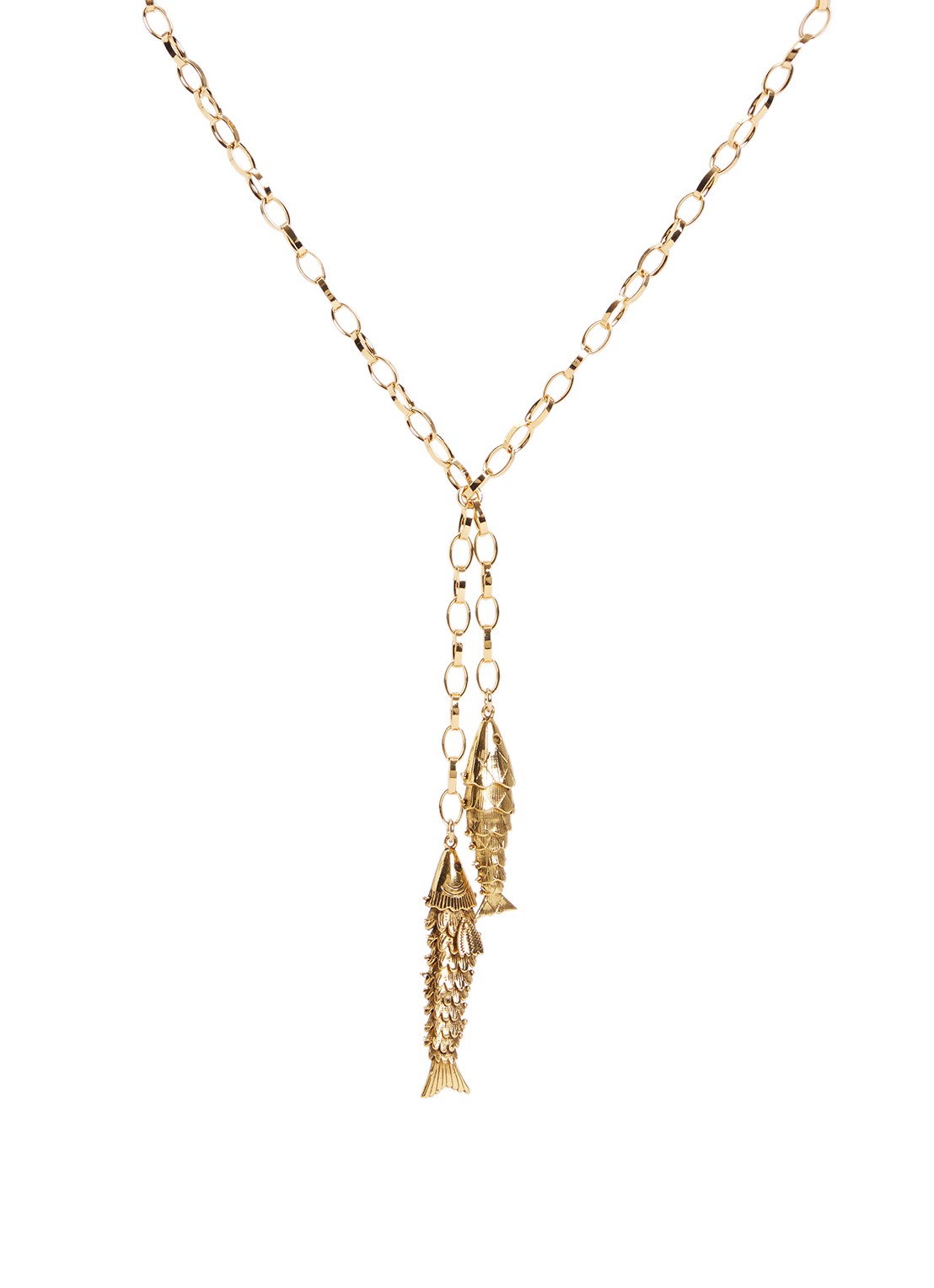 Isabel Marant River Long ketting verguld - voorkant 4 goud