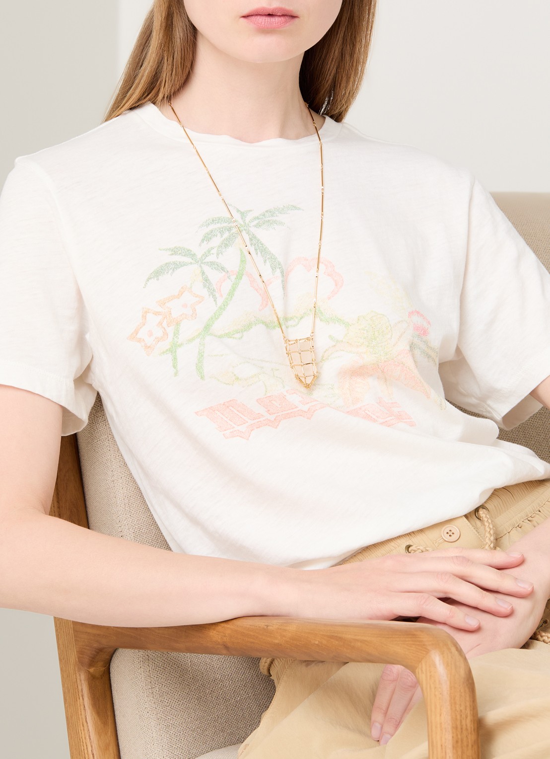 Isabel Marant Rock ketting met kristal - voorkant 2 goud
