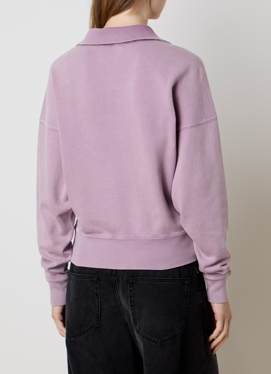 Isabel Marant Ross schipperstrui met logo - achterkant lavendel