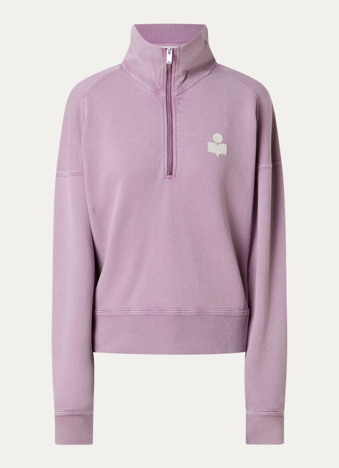 Isabel Marant Ross schipperstrui met logo - voorkant 2 lavendel