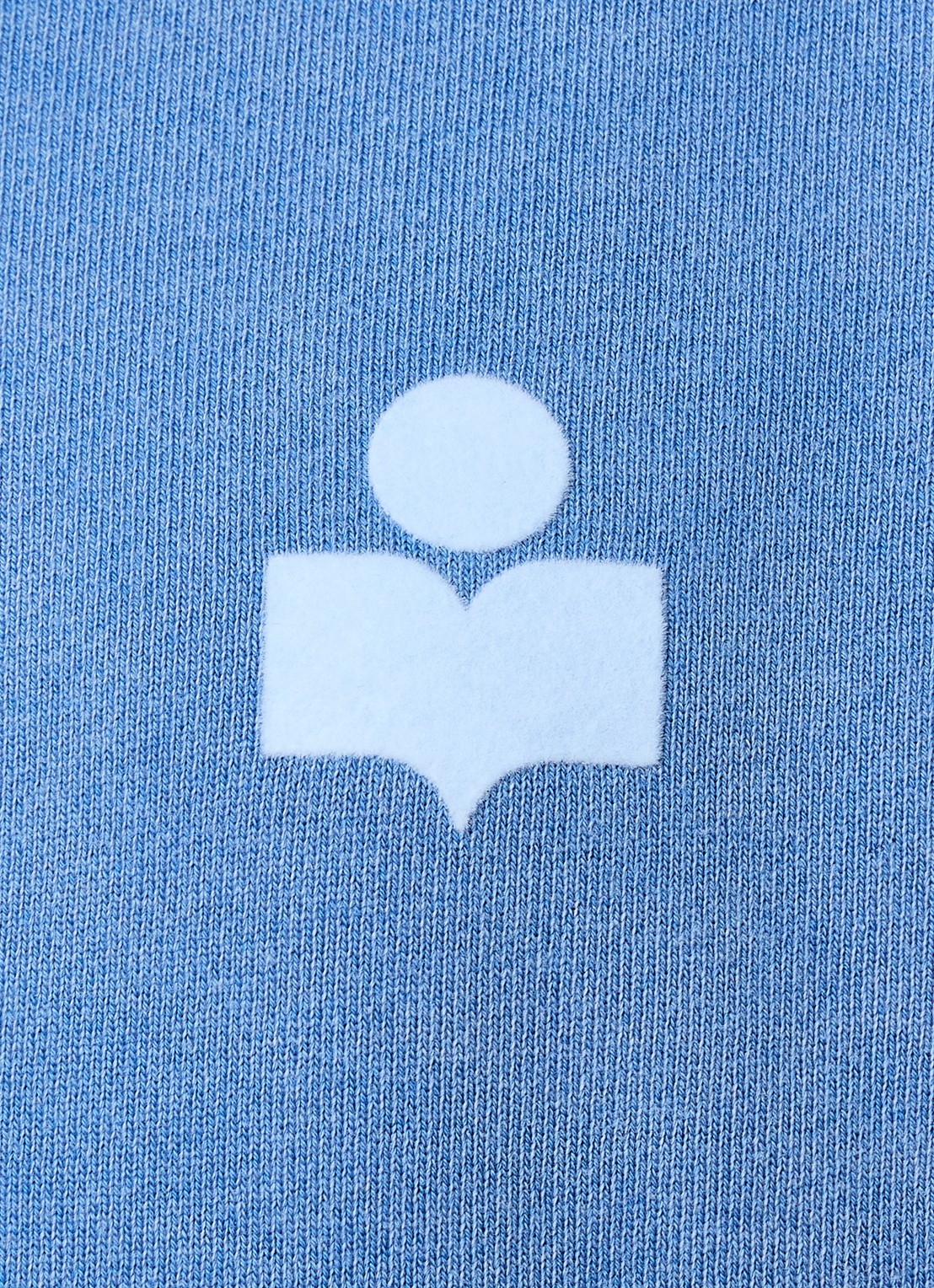 Isabel Marant Ross sweater met halve rits en flock logoprint - detail 4 blauw