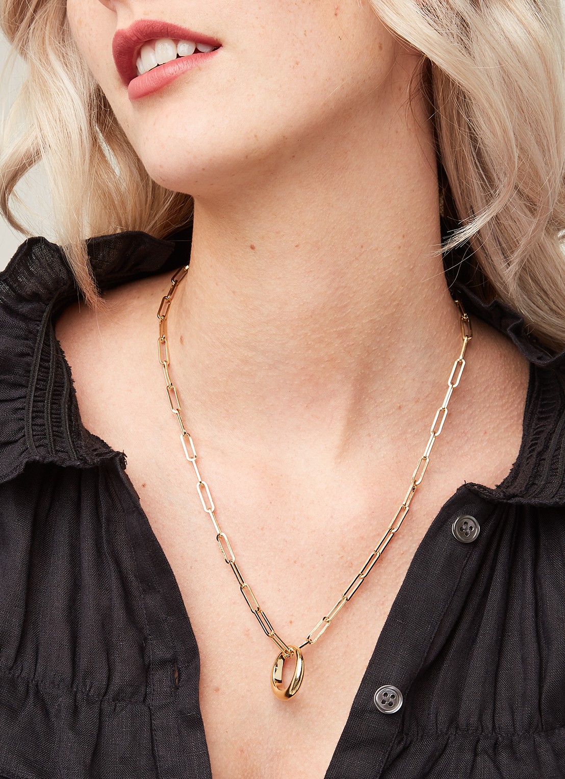 Isabel Marant Schakelketting met hanger - voorkant 2 goud