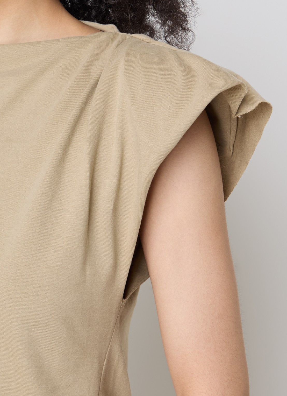 Isabel Marant Sebani top met asymmetrische zoom - detail 4 brons