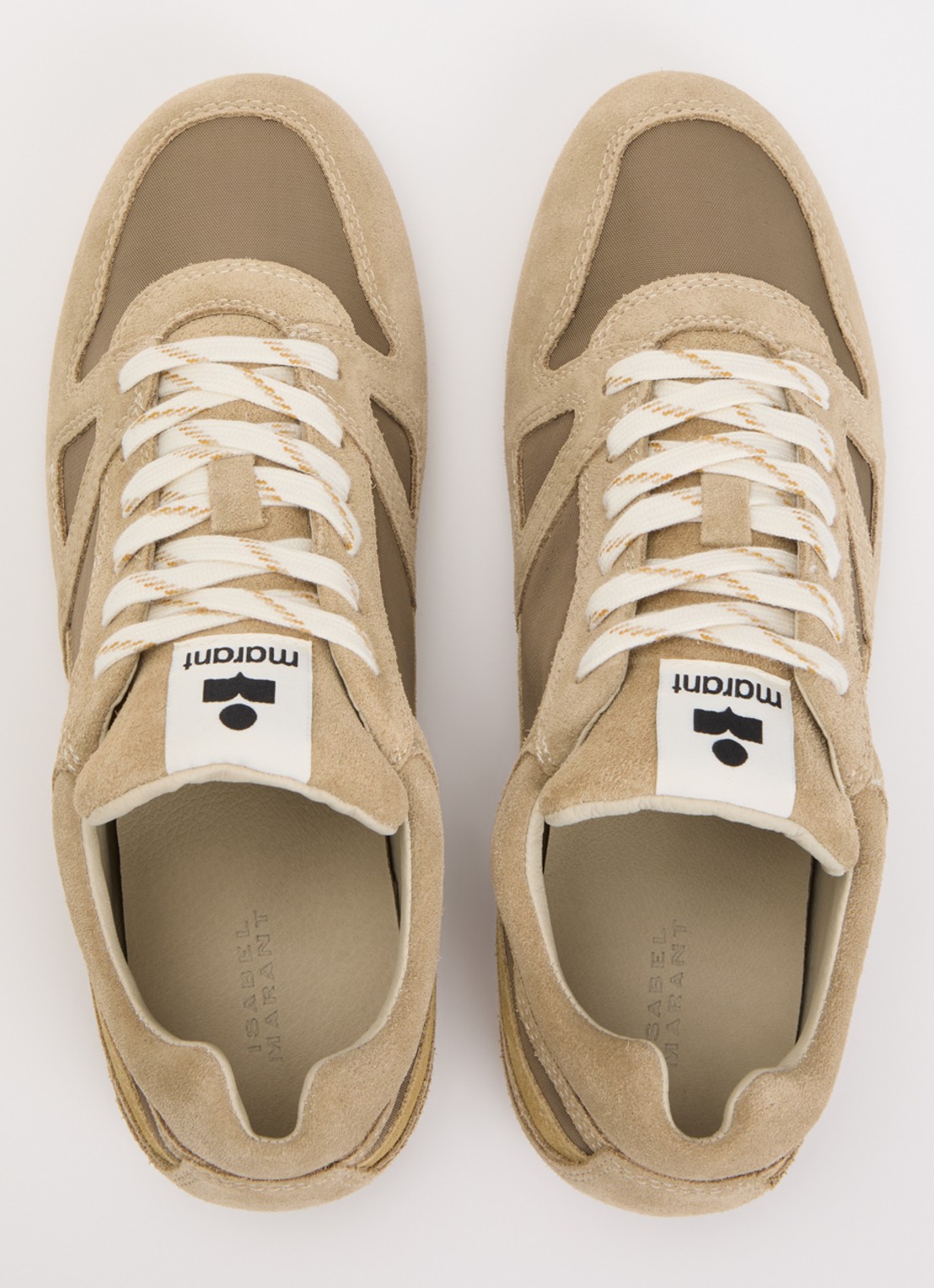 Isabel Marant Senny Low sneaker van suède - detail 4 khaki